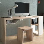 Письменный стол прямоугольный с полочкой под столешницей EcoComb варинант исполнения - 2 | Loft Concept в Воронеже