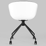 Офисное кресло из пластика с мягким сиденьем Eggshell Black варинант исполнения - 5 | Loft Concept в Воронеже