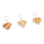 Зеркало брелок складное двухстороннее в форме сердца из натурального камня Оникс Stone Mirrors варинант исполнения - 4 | Loft Concept в Воронеже