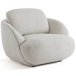 Полукруглое кресло из обивки меланж Halle Melange Armchair варинант исполнения - 1 | Loft Concept в Воронеже