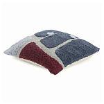 Чехол на подушку с рисунком серо-синего цвета Elan Textured варинант исполнения - 1 | Loft Concept в Воронеже