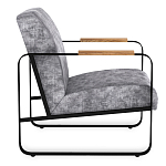 Кресло серый велюр с жесткими подлокотниками на полозьях Ashton варинант исполнения - 2 | Loft Concept в Воронеже