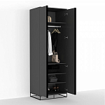 Двухдверный шкаф цвета графит Strict Lines варинант исполнения - 3 | Loft Concept в Воронеже