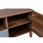 ТВ-тумба серая из массива бука с 2-мя дверками и ящиком Wenge Light варинант исполнения - 5 | Loft Concept в Воронеже