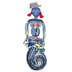 Кукла из одежды и павлопосадских платков Rusalka Blue Jeans варинант исполнения - 1 | Loft Concept в Воронеже