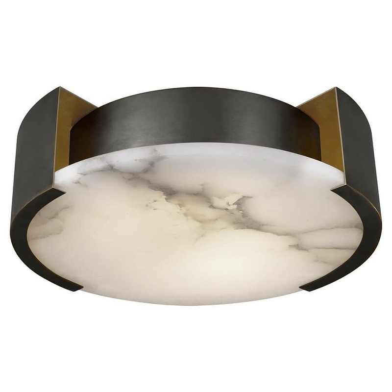 Потолочный светильник Melange Flush Mount Lamp black Черный Белый Мрамор Bianco Потолочный светильник Melange Flush Mount Lamp black Черный Белый Мрамор Bianco в Воронеже | Loft Concept