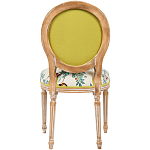 Стул из массива бука бежевый с изображением птиц в саду Beige Green Chinoiserie Blue Bird Chair варинант исполнения - 2 | Loft Concept в Воронеже