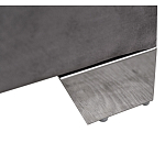 Кровать двуспальная серая с высоким мягким изголовьем Heart of the Bedroom варинант исполнения - 3 | Loft Concept в Воронеже