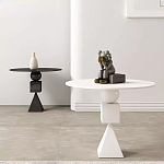 Дизайнерский журнальный стол белый в форме геометрических фигур Cydogic варинант исполнения - 3 | Loft Concept в Воронеже