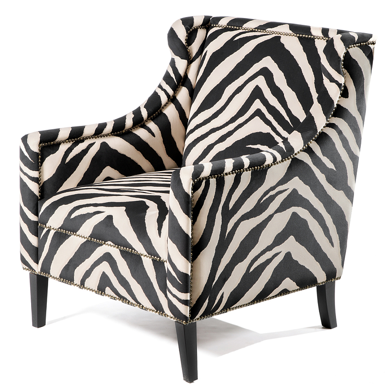Кресло Chair Jenner Zebra Черно-белый Черный Кресло Chair Jenner Zebra Черно-белый Черный в Воронеже | Loft Concept