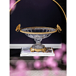 Чаша из прозрачного стекла с бронзовым ободком и фигурками бабочек Eden Garden варинант исполнения - 2 | Loft Concept в Воронеже