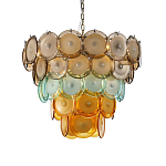 Люстра конусовидная с каскадом из разноцветных круглых подвесов Key Lustar варинант исполнения - 2 | Loft Concept в Воронеже