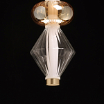 Подвесной светильник с вертикальной композицией из прозрачных и янтарных стеклянных шаров и ромбов Gabriel Scott Luna варинант исполнения - 18 | Loft Concept в Воронеже