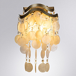Бра с белыми перламутровыми подвесками и золотистыми волнистыми элементами SHELL варинант исполнения - 1 | Loft Concept в Воронеже