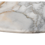 Столик журнальный с круглой мраморной столешницей на трех опорах Marble Stone Drawing варинант исполнения - 4 | Loft Concept в Воронеже