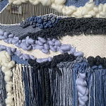 Современное ткачество гобелен в синих оттенках Blue Undine II варинант исполнения - 3 | Loft Concept в Воронеже