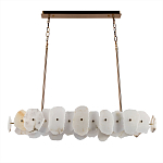 Подвесной светильник с фигурными элементами из белого алебастра Cryptocrystalline Stone варинант исполнения - 3 | Loft Concept в Воронеже