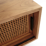 ТВ-тумба из дуба и плетеного ротанга Wicker Chasey TV Stand варинант исполнения - 3 | Loft Concept в Воронеже