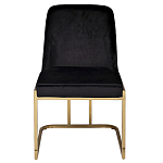 Стул обеденный велюровый черный с золотым каркасом Nobility варинант исполнения - 1 | Loft Concept в Воронеже