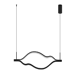Подвесной светильник волнообразный изогнутый черного цвета 4000К Spiral Lighting варинант исполнения - 2 | Loft Concept в Воронеже