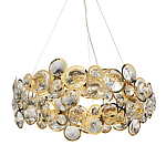 Люстра подвесная из золотых колец 57 см Golden Circles варинант исполнения - 1 | Loft Concept в Воронеже