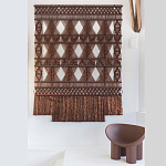 Панно Макраме коричневый цвет  варинант исполнения - 4 | Loft Concept в Воронеже