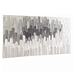 Панно декоративное с ручной росписью Gray Strokes варинант исполнения - 3 | Loft Concept в Воронеже