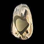 Бра овальное из стекла с золотым элементом Flow Texture  варинант исполнения - 5 | Loft Concept в Воронеже