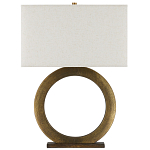 Настольная лампа с корпусом в форме кольца и прямоугольным абажуром French Ring варинант исполнения - 5 | Loft Concept в Воронеже
