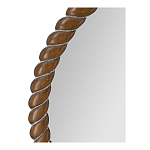 Зеркало круглое с текстурной рамой из натурального дерева  Pine Wall Mirror варинант исполнения - 3 | Loft Concept в Воронеже