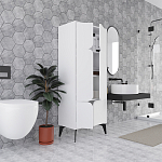 Комод белый с 4-мя дверцами на металлических ножках SPARK MULTIPURPOSE CABINET WHITE варинант исполнения - 5 | Loft Concept в Воронеже