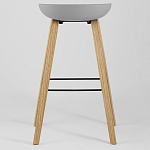 Барный стул на ножках из натурального дерева Boras Grey варинант исполнения - 4 | Loft Concept в Воронеже