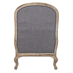 Кресло с пуфом с мягкой обивкой из льна Edward Armchair grey варинант исполнения - 3 | Loft Concept в Воронеже