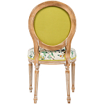 Стул из массива бука бежевый с изображением птиц и цветов Beige Green Chinoiserie Peach Garden Chair варинант исполнения - 2 | Loft Concept в Воронеже