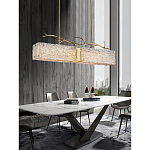 Люстра прямоугольная из фактурного стекла Chandelier Beam варинант исполнения - 2 | Loft Concept в Воронеже