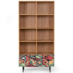 Широкий стеллаж с принтом Elise Rack варинант исполнения - 7 | Loft Concept в Воронеже