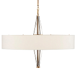 Люстра круглая с белым тканевым абажуром  White Light Diffuser варинант исполнения - 1 | Loft Concept в Воронеже