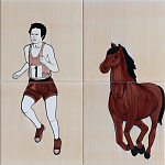 Дизайнерская плитка Конь бегун варинант исполнения - 1 | Loft Concept в Воронеже