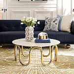 Дизайнерский журнальный столик чёрный с круглой столешницей Arycy варинант исполнения - 3 | Loft Concept в Воронеже