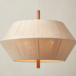 Люстра из дуба с веревчатым абажуром Rope Oak Chandelier варинант исполнения - 2 | Loft Concept в Воронеже