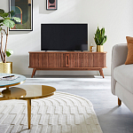 ТВ-тумба с двумя раздвижными дверцами Toinette Brown TV Stand варинант исполнения - 7 | Loft Concept в Воронеже