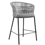 Стул барный с декоративным плетением на спинке и подлокотниках Chair Weave варинант исполнения - 2 | Loft Concept в Воронеже