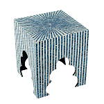 Приставной столик с инкрустацией раковинами устриц Bone Inlay варинант исполнения - 1 | Loft Concept в Воронеже