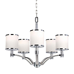 Люстра с белыми стеклянными плафонами в форме цилиндра Feiss варинант исполнения - 1 | Loft Concept в Воронеже