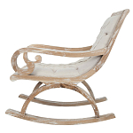 Кресло-качалка с мягкой обивкой из льна Ella Armchair beige варинант исполнения - 2 | Loft Concept в Воронеже