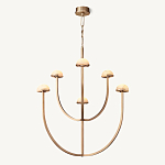 Люстрас 6-ю мраморными плафонами в форме купола Light Warm Light варинант исполнения - 4 | Loft Concept в Воронеже