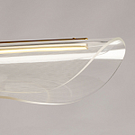 Люстра линейная с прозрачным волнообразным плафоном Wave Line варинант исполнения - 4 | Loft Concept в Воронеже