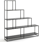 Ступенчатый стеллаж Menzie Steps Metal Rack Black варинант исполнения - 1 | Loft Concept в Воронеже