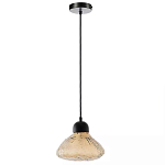 Подвесной светильник с янтарным фактурным плафоном Lamp with Frozen Glass Effect варинант исполнения - 3 | Loft Concept в Воронеже