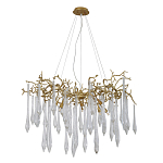 Люстра подвесная с прозрачными подвесками в форме капель Droplet Chandelier варинант исполнения - 2 | Loft Concept в Воронеже